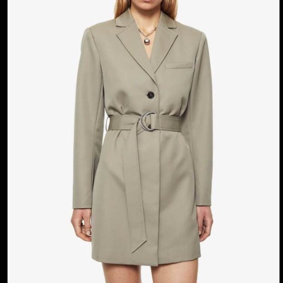 Anine Bing Dresses & Skirts - Anine Bing Campbell Blazer Dress in Green Khaki